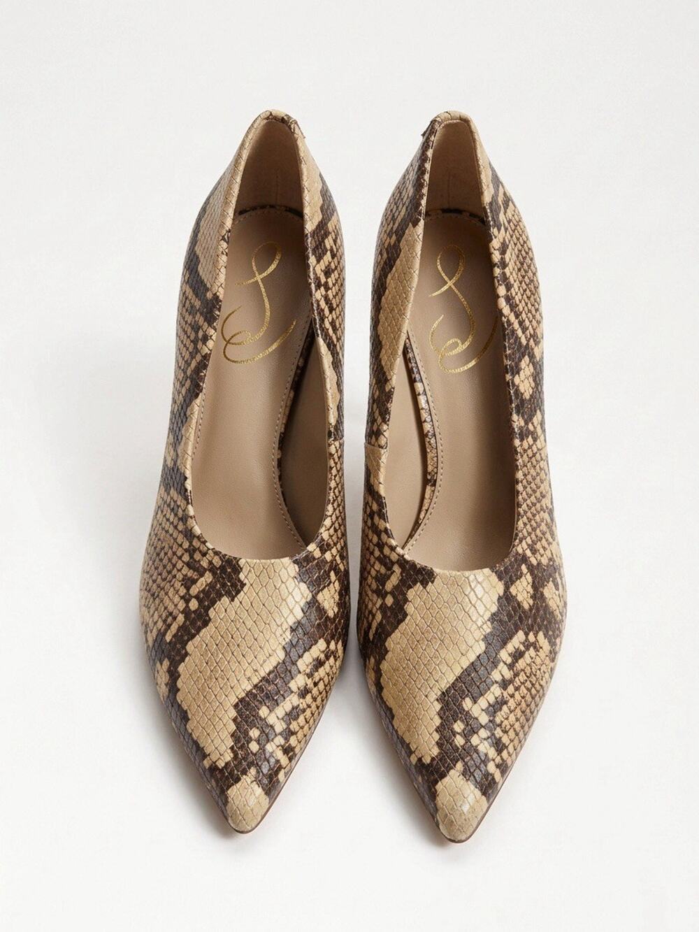 Sam Edelman Snakeskin Pointed Toe Pumps Stiletto Heels - Size 8